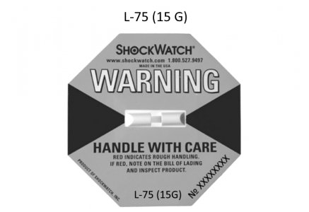 Shockwatch® Label / ШокВотч Лэйбл (L75) индикатор удара